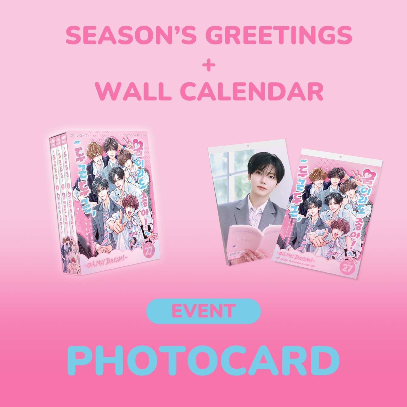 NCT DREAM Season's Greetings 2027 Wandkalender Set - Foto 5