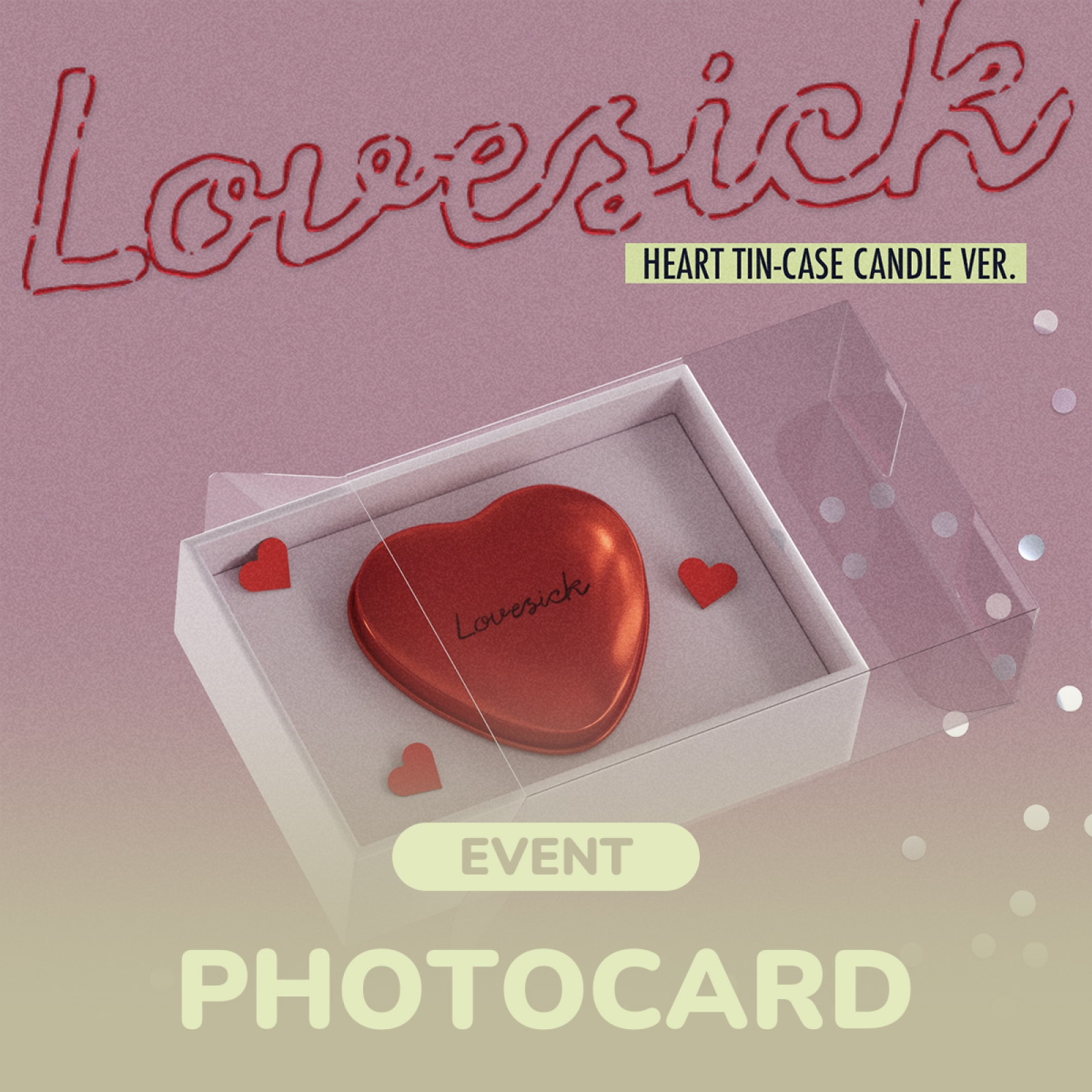 Chaeryeong Lovesick Heart Tin-Case Candle - photo 3