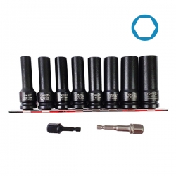 [TOKU]롱핸드소켓세트@4533801S 12.7mm(1/2)X8pcs+소켓아답타2pcs