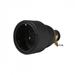 [진흥전기]코드커넥터/고무(둥근형,접지)