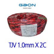 TJV 1.0mm x 2c (적/흑) 300m [가온전선 PVC절연 통신 점퍼선 통신기기 단자간 배선용]