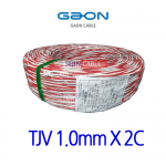 TJV 1.0mm x 2c (적/백) 300m [가온전선 PVC절연 통신 점퍼선 통신기기 단자간 배선용]