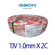 TJV 1.0mm x 2c (적/백) 300m [가온전선 PVC절연 통신 점퍼선 통신기기 단자간 배선용]