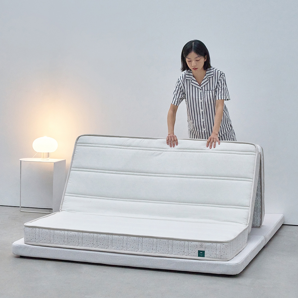 편안한 제주 13cm 허리 라텍스 접이식 매트리스 토퍼 본넬 MS/S/SS/Q