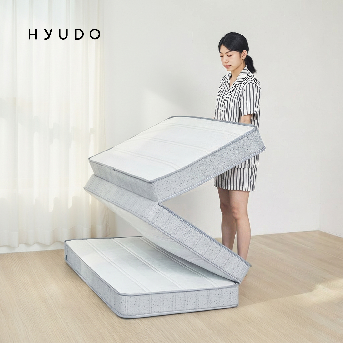 편안한 제주 13/15cm 허리 라텍스 접이식 매트리스 토퍼 본넬 MS/S/SS/Q