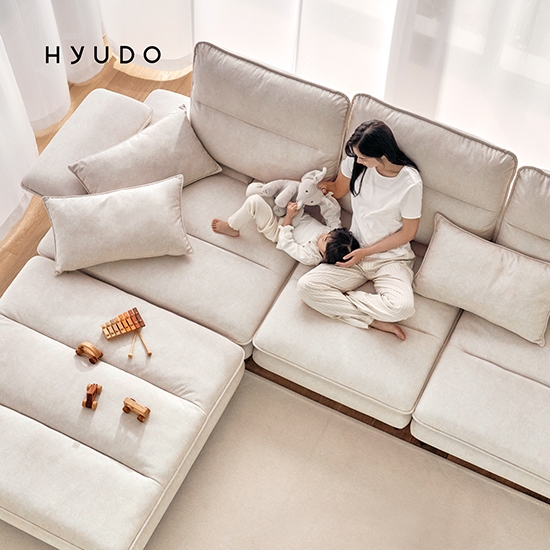 지정일배송/무료설치ㅣ여유의 동백 4인 정품 조야 스윙 패브릭 카우치 넓은 쇼파 소파 카우치형(좌/우)