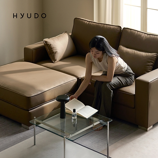 휴도 공간의 동백 모듈형 가죽 소파 쇼파 3인 (미니쿠션 2개 증정)