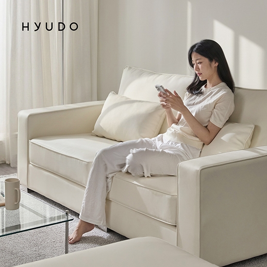 휴도 공간의 동백 모듈형 가죽 소파 쇼파 3인 (미니쿠션 2개 증정)