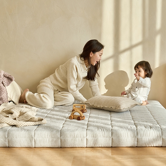 솜니 10cm 알러지케어 베이직 바닥 매트리스 토퍼