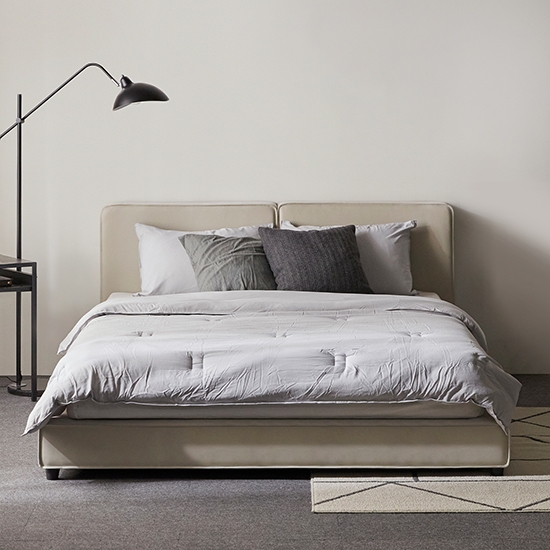 공감의 선유 더블원단 유럽 옥스포드 가죽 패브릭 침대 프레임 (S/SS/Q/K)