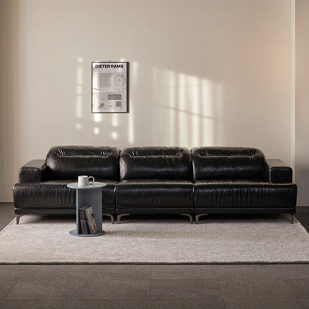 지정일배송/무료설치ㅣ취향의 동백 2860 모듈형 헤드틸팅 가죽 소파 4인