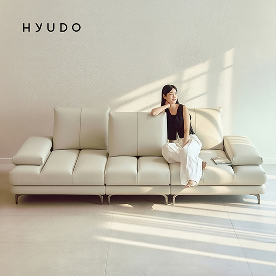 사계의 동백 2800 모듈형 스윙 천연면피 가죽 소파 4인