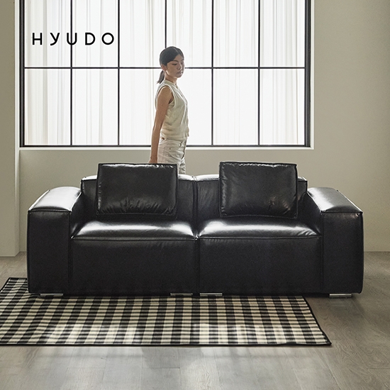 시선의 동백 2140 모듈형 가죽 소파 쇼파 3인 (미니쿠션 증정)