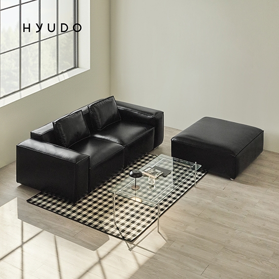 시선의 동백 2140 모듈형 가죽 소파 쇼파 3인 (미니쿠션 증정)