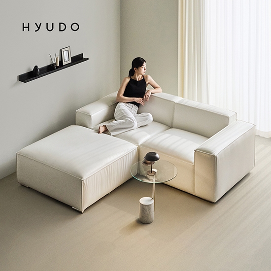 시선의 동백 2140 모듈형 가죽 소파 쇼파 3인 (미니쿠션 증정)