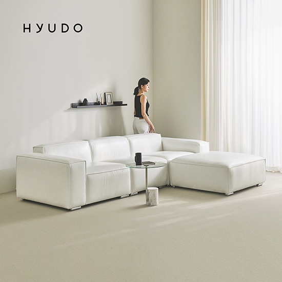 시선의 동백 2950 모듈형 가죽 소파 쇼파 4인 (미니쿠션 증정)