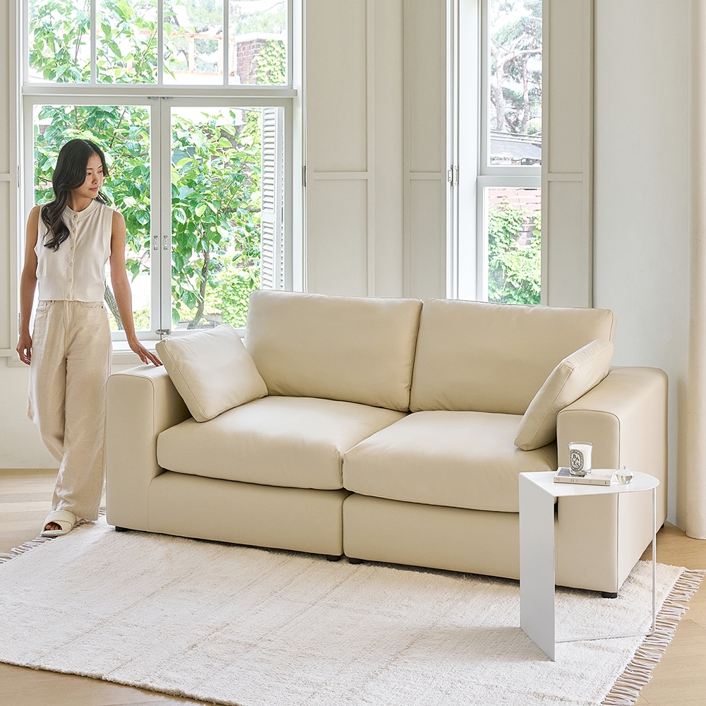 구름의 동백 2080 모듈형 3인용 가죽 소파 (쿠션증정)