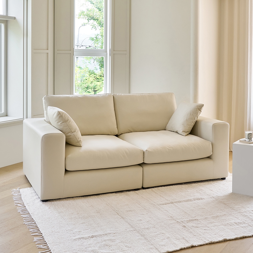 구름의 동백 2080 모듈형 3인용 가죽 소파 (쿠션증정)