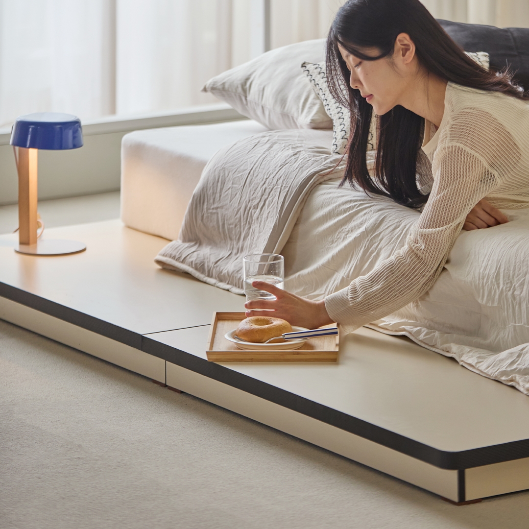 그림의 선유 자작나무 엣지 무헤드 저상형 침대 프레임 S/SS/Q