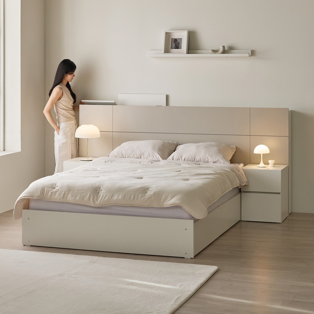 단정한 선유 빅수납 호텔 침대 프레임 SS/Q/LK