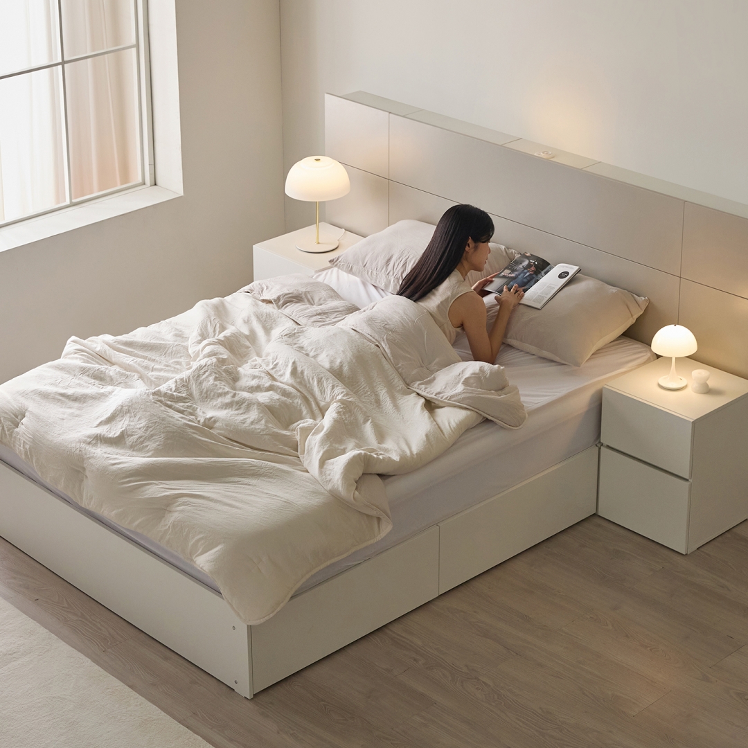 단정한 선유 빅수납 호텔 침대 프레임 SS/Q/LK