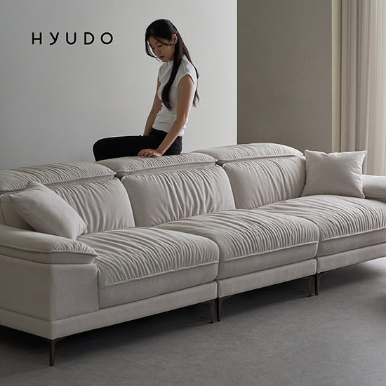 감각의 동백 3040 무빙 헤드레스트 가죽/패브릭 4인용 소파