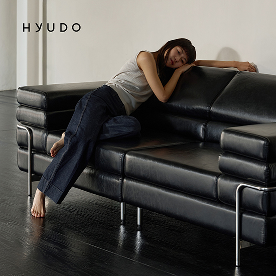 동경의 동백 2320 모듈형 헤드틸팅 3인용 쇼파 천연 면피 가죽 소파 (쿠션증정)