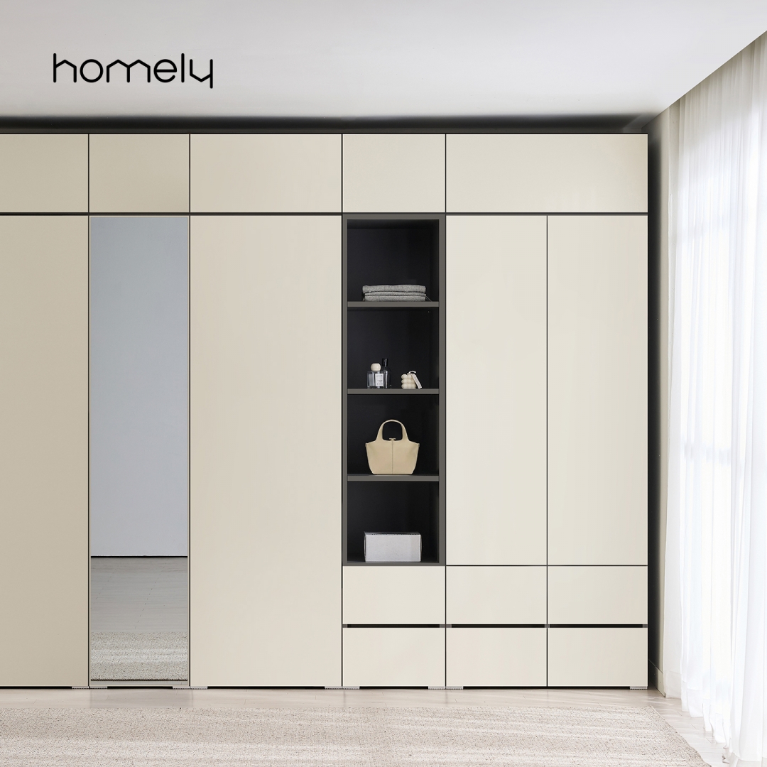 베일리 빅수납 E0 터치 시스템 모듈 행거 옷장 세트 1200