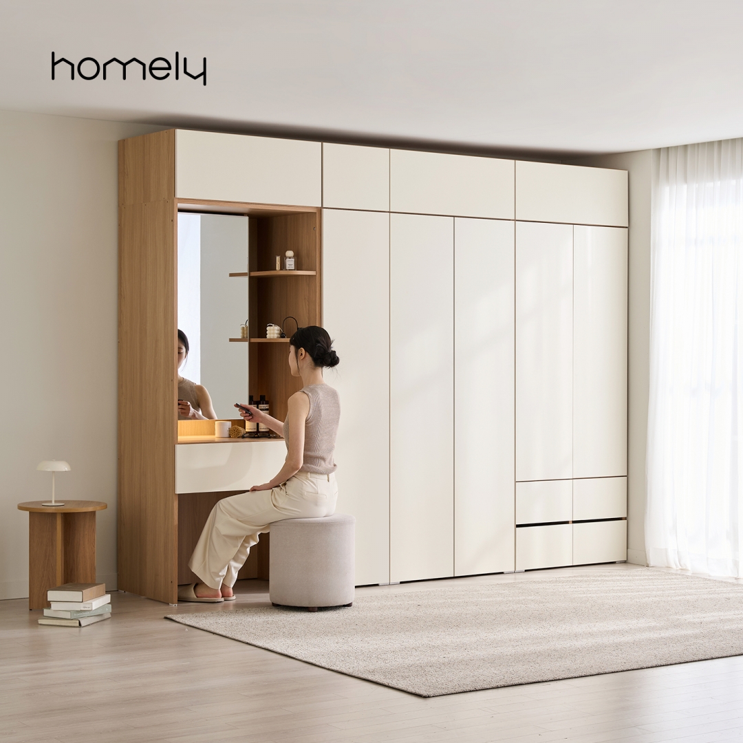 베일리 빅수납 E0 터치 시스템 모듈 행거 옷장 세트 2400