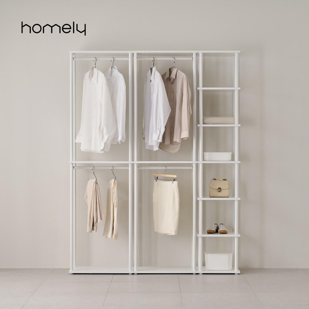 셀렉트 철제 시스템 드레스룸 모듈 서랍 행거 옷장세트 1200