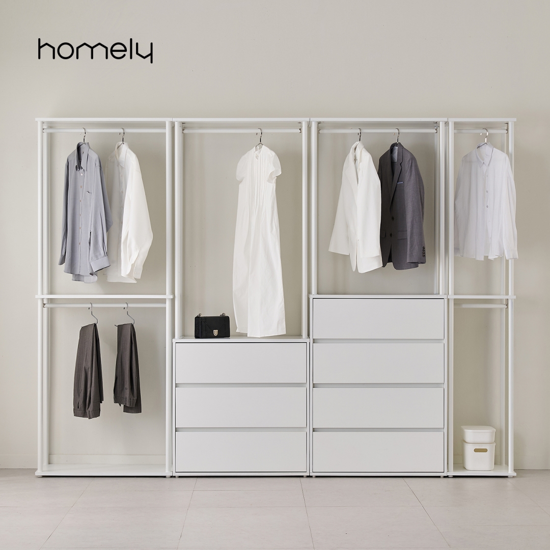 셀렉트 철제 시스템 드레스룸 모듈 서랍 행거 옷장세트 2400