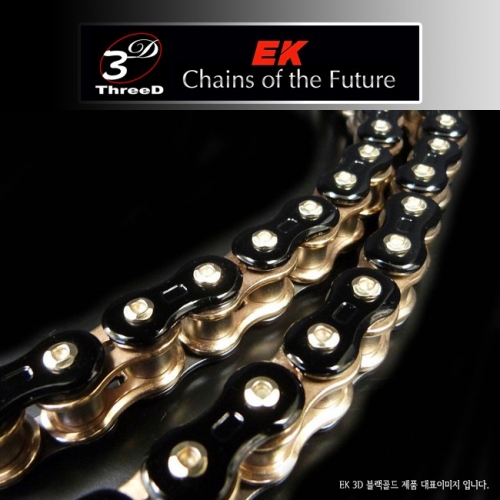 EK CHAIN QUADRA-X2-RING 3D 525체인 슈퍼스포츠용 - 525Z-128L 블랙골드