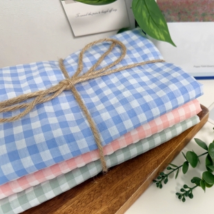 T654 탐나요 면20수 선염 체크 무늬 원단 패턴 패브릭 시원 천