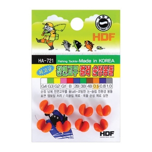 [해동] 천연고무 컬러 순정봉돌 HA-721 순정 봉돌 좁살봉돌