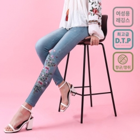 메세나(MECENAT) SROMANTIC FLOWER leggings / 하이퀄리티 DTP 청바지 레깅스 / 청레깅스 데님레깅스 요가복 밴딩바지