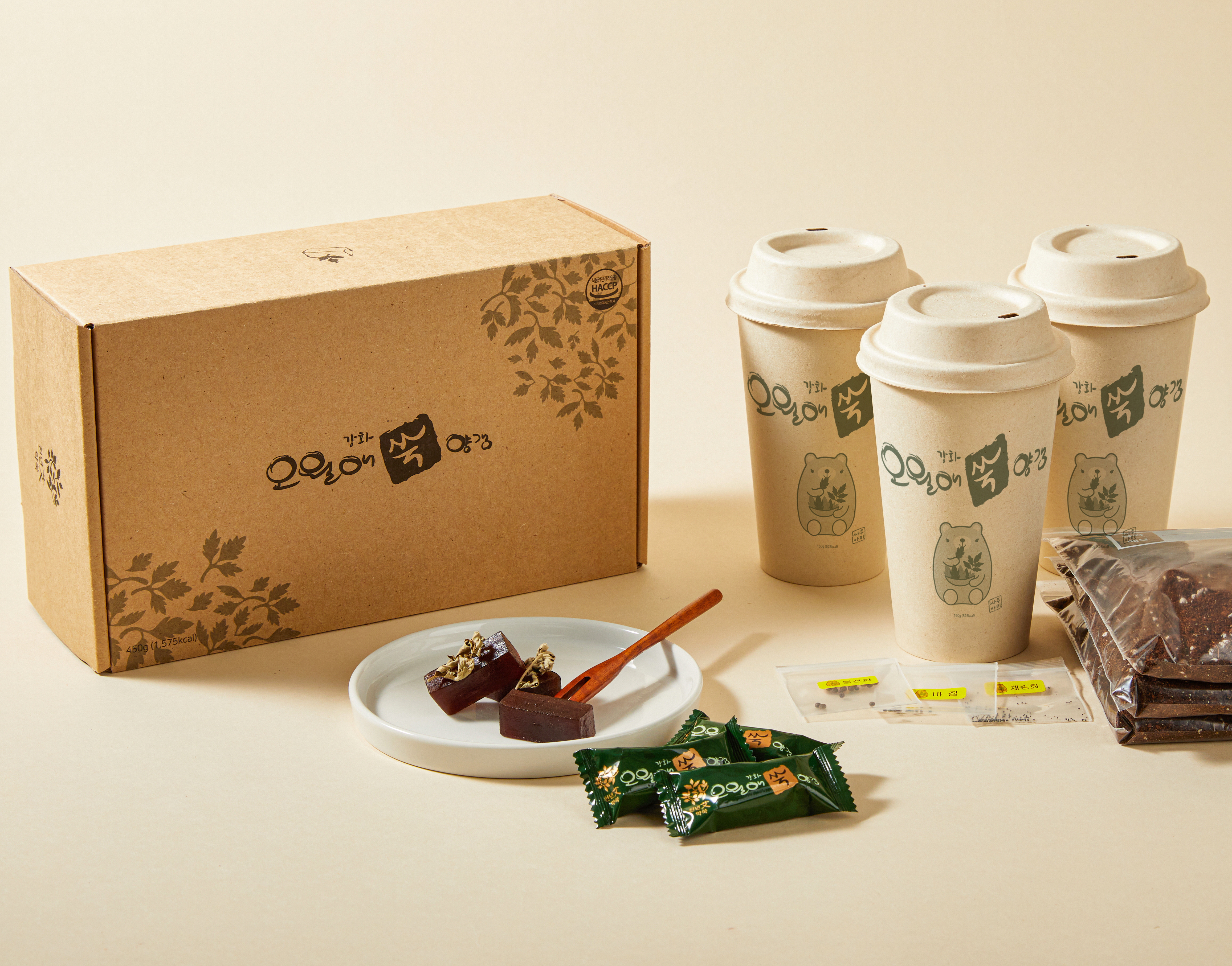 [강화 싸주아리] 무지방 당충전 간식 약쑥 양갱