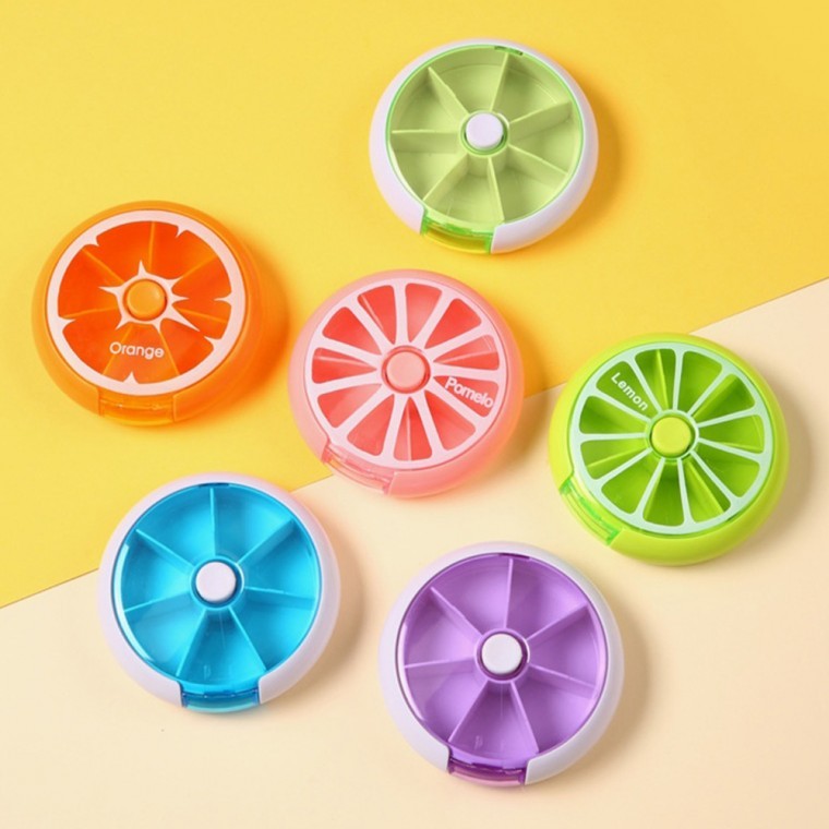 원터치 회전 약통 케이스 알약보관함 약케이스