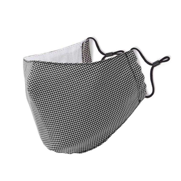 체크패턴 다회용 면마스크빨아쓰는 입체마스크(블랙)