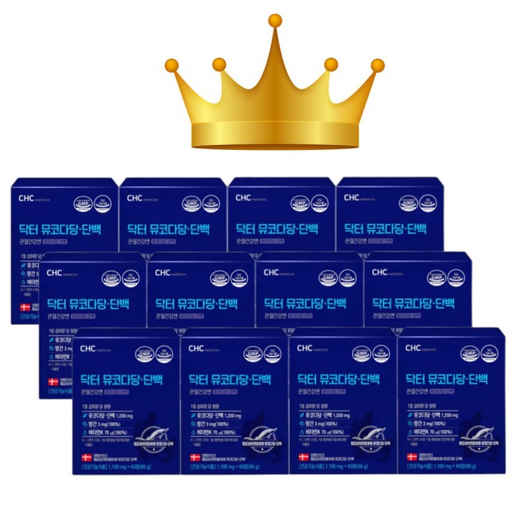 [반짝할인]CHC닥터 뮤코다당단백 콘드로이친1200 철갑상어연골1100mg 60정12개월분