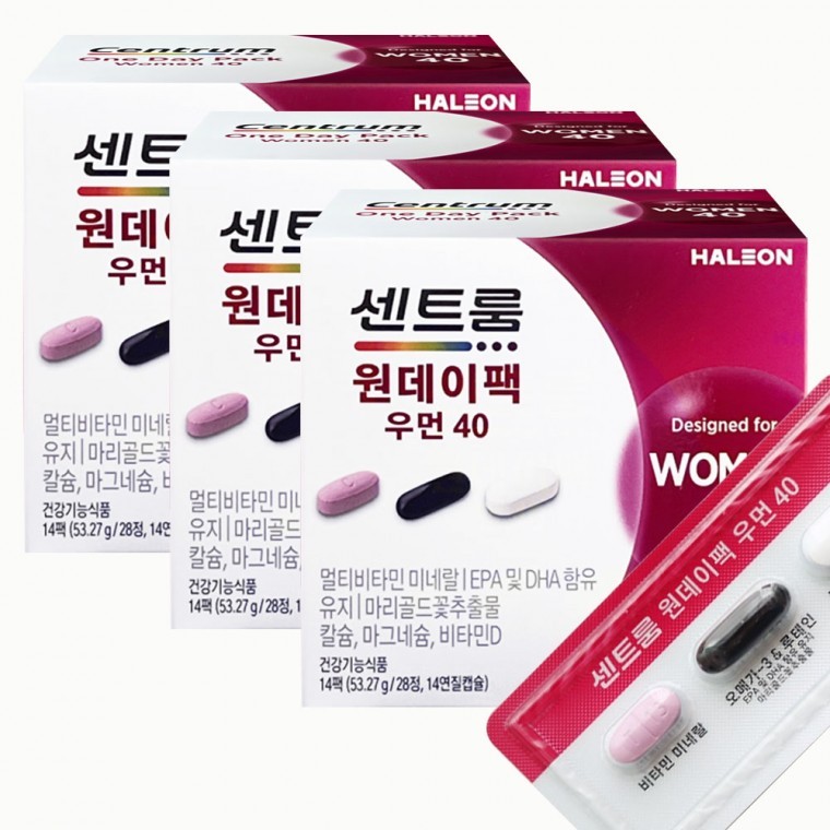 센트룸 원데이팩 우먼 40 30일팩 3박스 여성 비타민