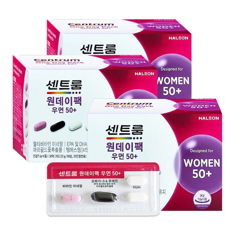 센트룸 원데이팩 우먼 50+ 30개입 3박스