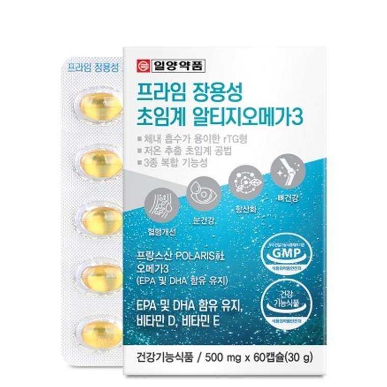 일양약품 프라임 장용성 초임계 알티지오메가3 500mg x 60캡슐