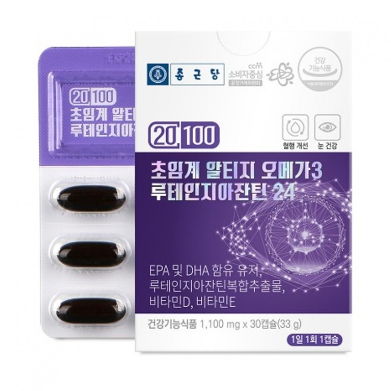 종근당 20100 초임계 알티지 오메가3 루테인지아잔틴24 1100mg x 30캡슐