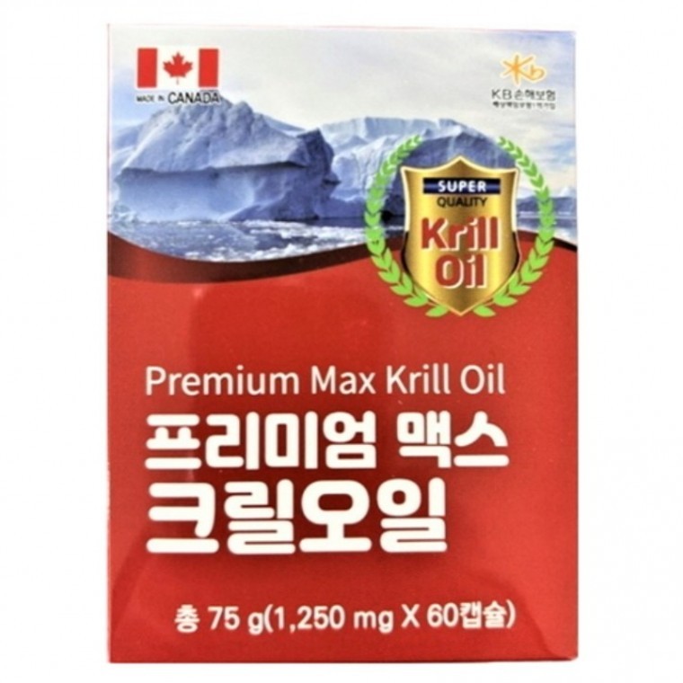 프리미엄 맥스 크릴오일 1250mg x 60캡슐 2개월분
