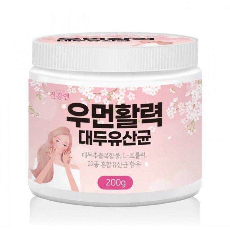 건강앤 우먼활력 대두 유산균 200g 여성건강 영양제