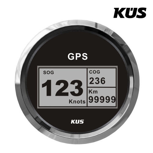 GPS 디지털 스피드게이지 85mm 스피드메타 속도계 - 블랙