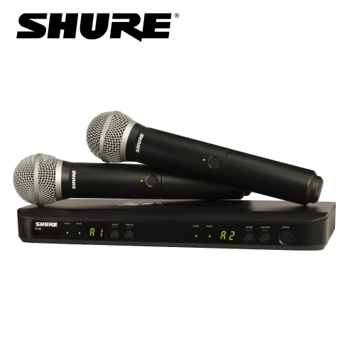 SHURE BLX288/PG58 / 슈어 2채널 무선 핸드마이크 / PG58 캡슐장착