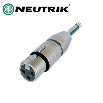 NEUTRIK NA2FP / 뉴트릭 XLR(암) - 55 TS(모노) 어댑터 / 캐논(암) - TS 변환젠더