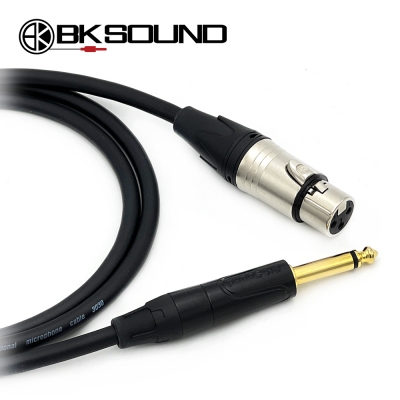 BK3030 BK XLR(암) - 골드팁 55 TS(모노) 마이크케이블 제작케이블 국산 고급 BK케이블