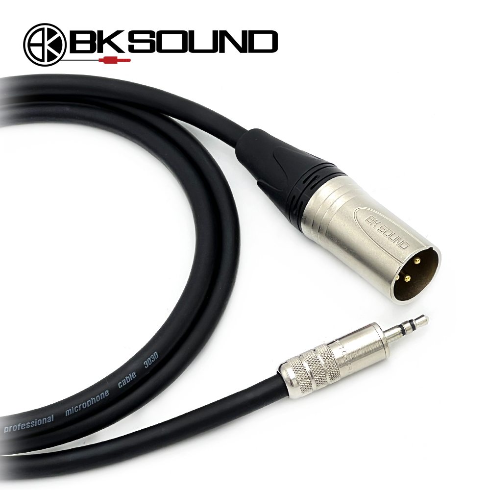 BK3030 BK XLR(수) - 스위치크래프트 3.5mm AUX 케이블 국산 고급 BK케이블